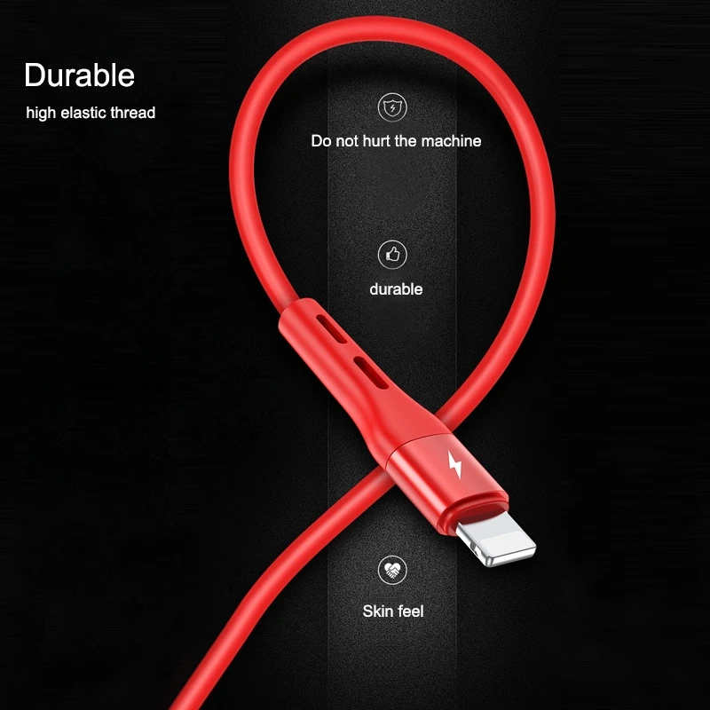 TOTUDESIGN BMA-026 Soft Series 2.4A Micro USB Silicone Charging Cable, Length: 1m