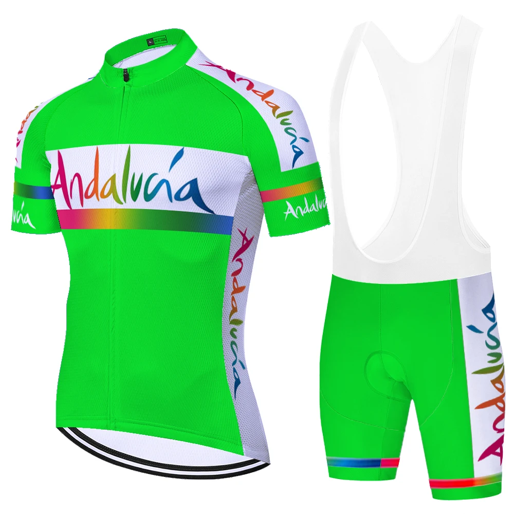 team ANDALUCIA cycling jersey men spain cycling clothing ​​20D gel summer quick dry short sleeve Bicycle clothes