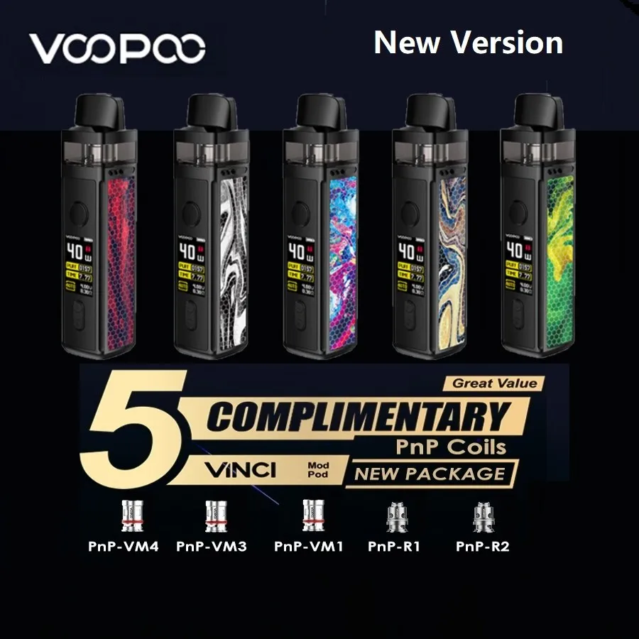 

Hot Original VOOPOO VINCI Mod Pod Vape Kit with1500mAh Battery & 5.5ml Pod & 0.96 inch Screen Vape Kit Vs Vinci X / Target PM80