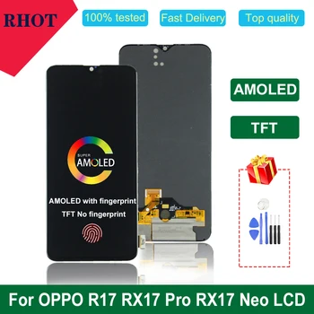 6.4 AMOLED LCD Display for OPPO R17 Pro LCD Display for OPPO R17 RX17 Pro RX17 Neo LCD screen touch screen digitizer assembly for oppo r15 lcd display touch screen digitizer lcd assembly for oppo r15 pacmoo cph1835 lcd