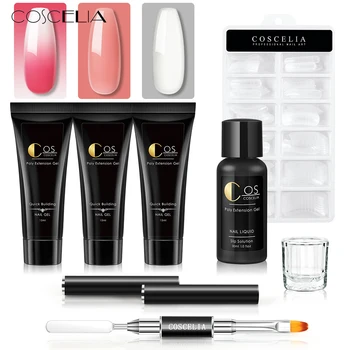

15ML French Poly Extensions Gel Soak Off Set Quick Building UV Gel For Nail Extension Tips Slip Solution Hard Gel Nail Varnish