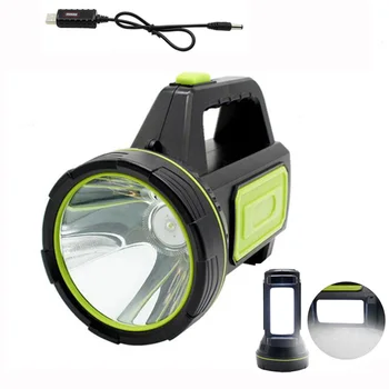 

High Power USB LED Flashlight Lantern Protable Searching For Outdoor Fishing Camping Flash Light Torches Rechargeable Battery