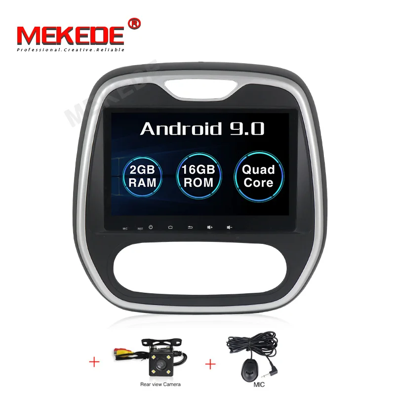 MEKEDE 4G ram 32G rom Android 9,0 Автомобильный мультимедийный плеер для Renault Captur clio samsung 2011 Автомобильный gps навигатор RDS DVR - Цвет: 16G  DVD camera