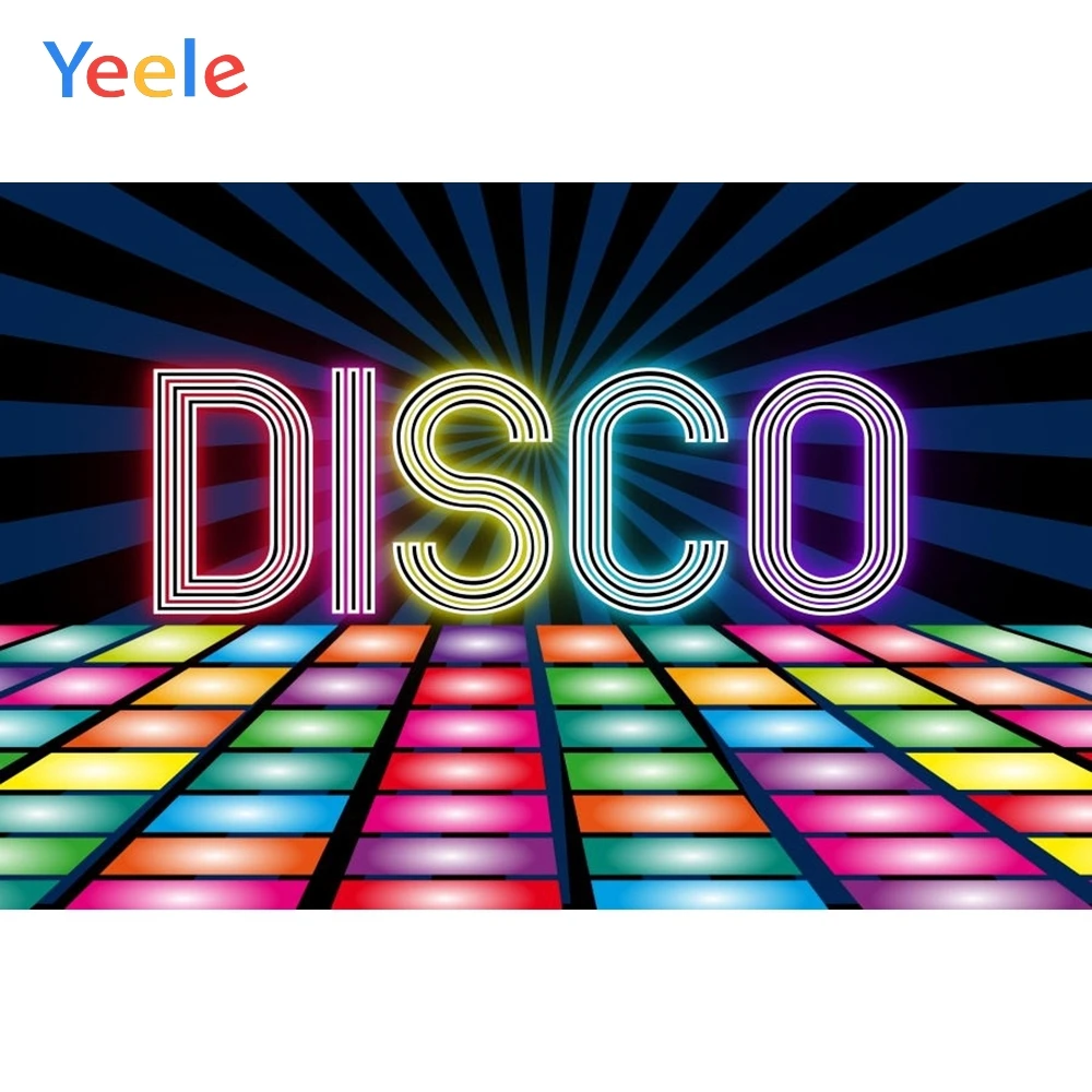 Вечерние фотообои Yeele 80s 90s Disco с красочным цветным музыкальным танцевальным шоу время сценическая фотография фон для фотостудии