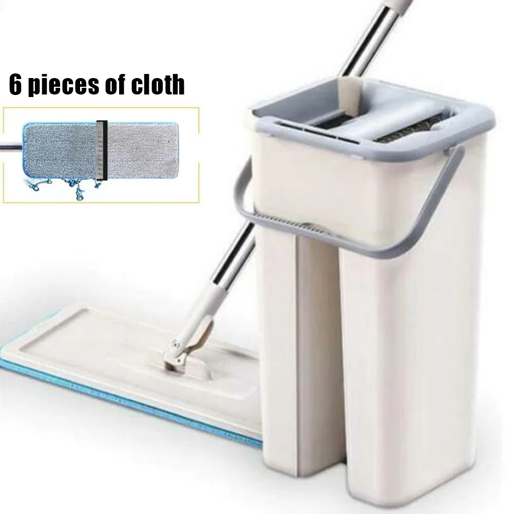 6pcs mop cloth set Мастер пыли Швабра набор инструментов для очистки легко мыть плитка мраморный пол для дома кухня LB88 - Цвет: 6pcs mop cloth set