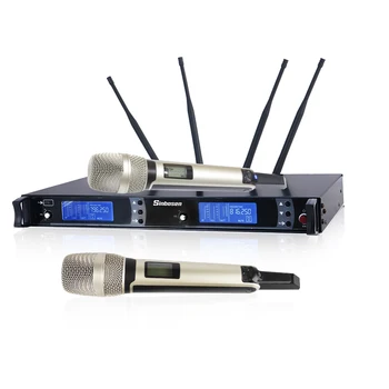 

UHF wireless microphone system AS-9K Pro Audio 2 Channel Handheld Mic Headset tie clip