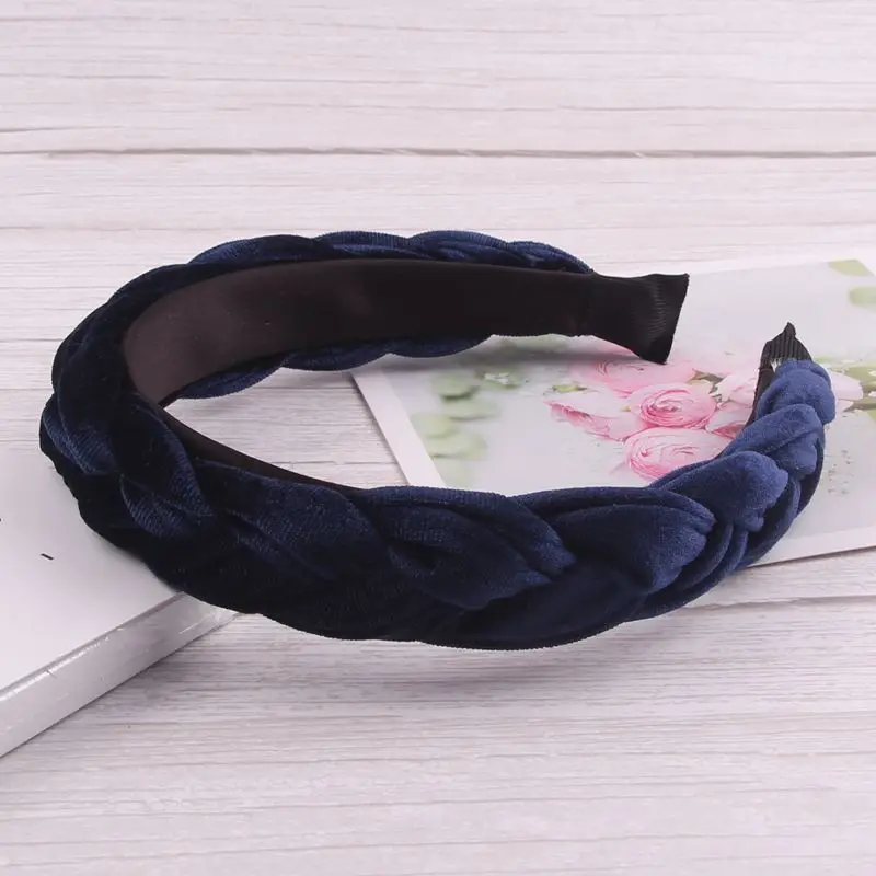 Новая модная однотонная бархатная повязка на голову с зубцами, аксессуары для волос, Корейская повязка на голову для женщин и девочек - Цвет: headband 4