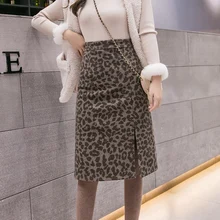Популярная летняя юбка с леопардовым принтом, Женская юбка, Винтажная летняя атласная качественная прямая юбка, модная юбка, Прямая поставка