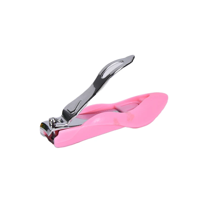 Розовый 1PCS Professional Nail Clippers Stainless Steel Nail Cutter Toenail Fingernail Manicure Trimmer Toenail Clippers For Thick Nails - Цвет: Розовый