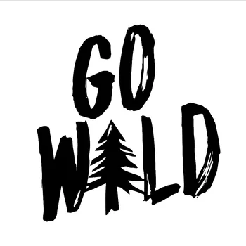 

Dawasaru Go Wild Text Nature Fun Car Sticker Sunscreen Waterproof Decal Laptop Truck Motorcycle Auto Accessories PVC,25cm*15cm