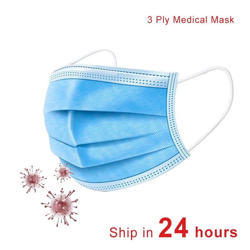

Ship In One Day 50PCS Anti-dust Face Mask Mouth Masks 3 Layer Mask Good quality disposable masks