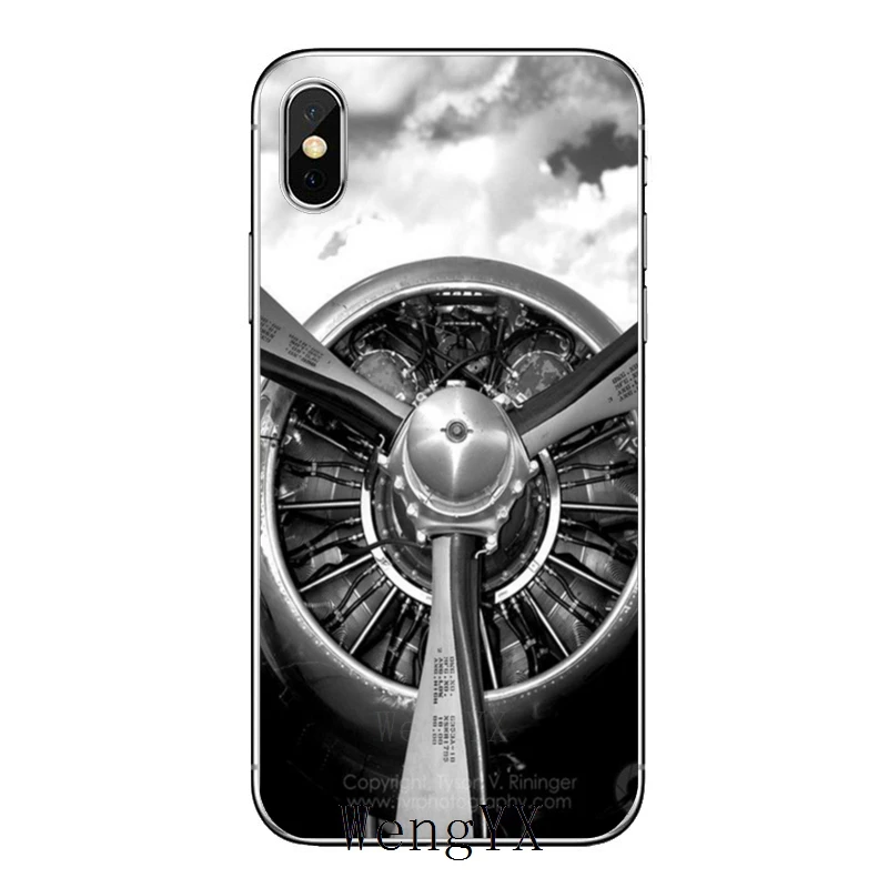 Винтажный самолет двигатель самолет закат для iPhone XR X XS Max 8 7 6s 6 plus SE 5s 5c 5 iPod Touch аксессуары чехол для телефона - Цвет: Plane-Engine-A-06