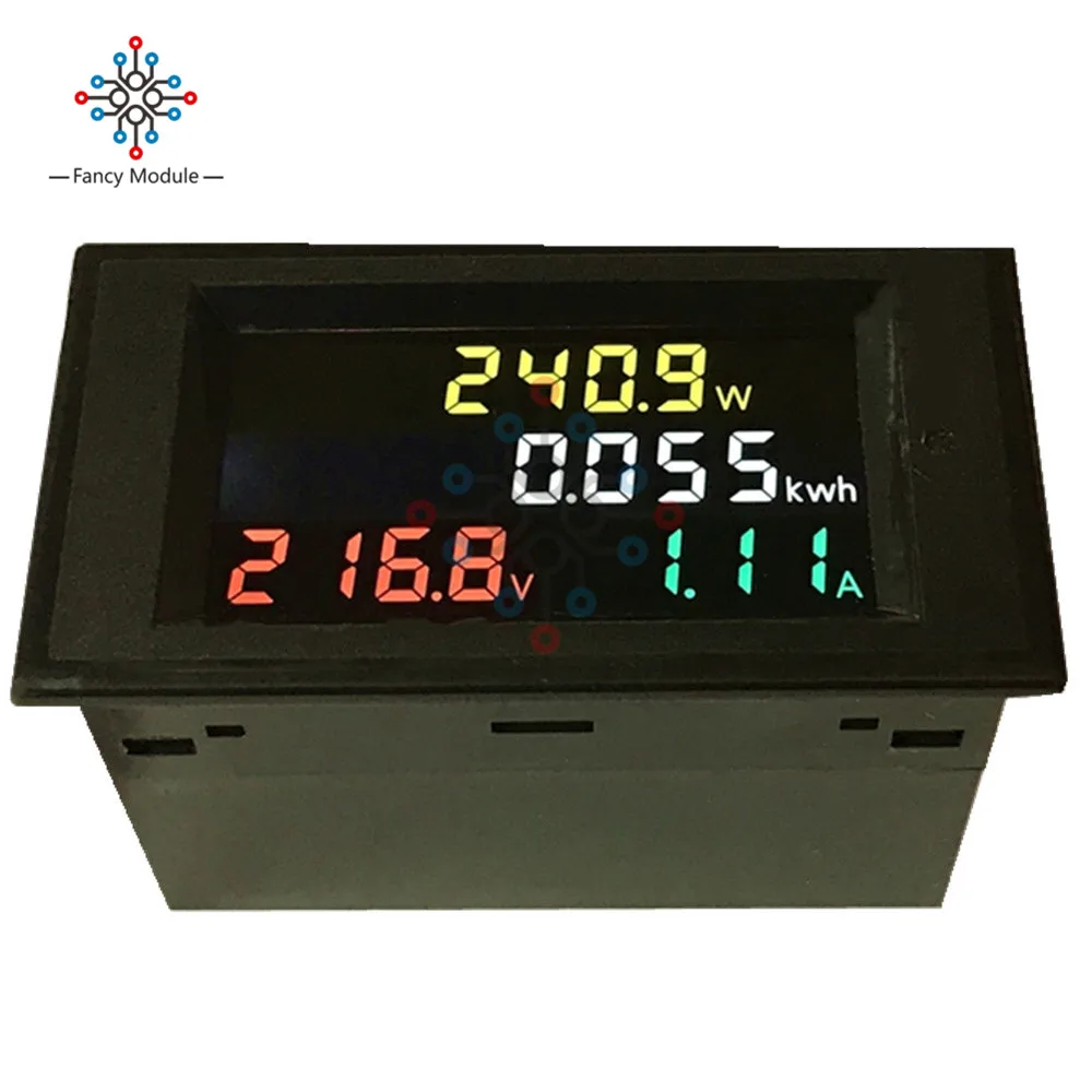 Diymore AC 80-300 V/AC 200-450 V lcd мультилметр напряжение/ампер/мощность/кВтч Панель Вольтметр Амперметр с 100A CT