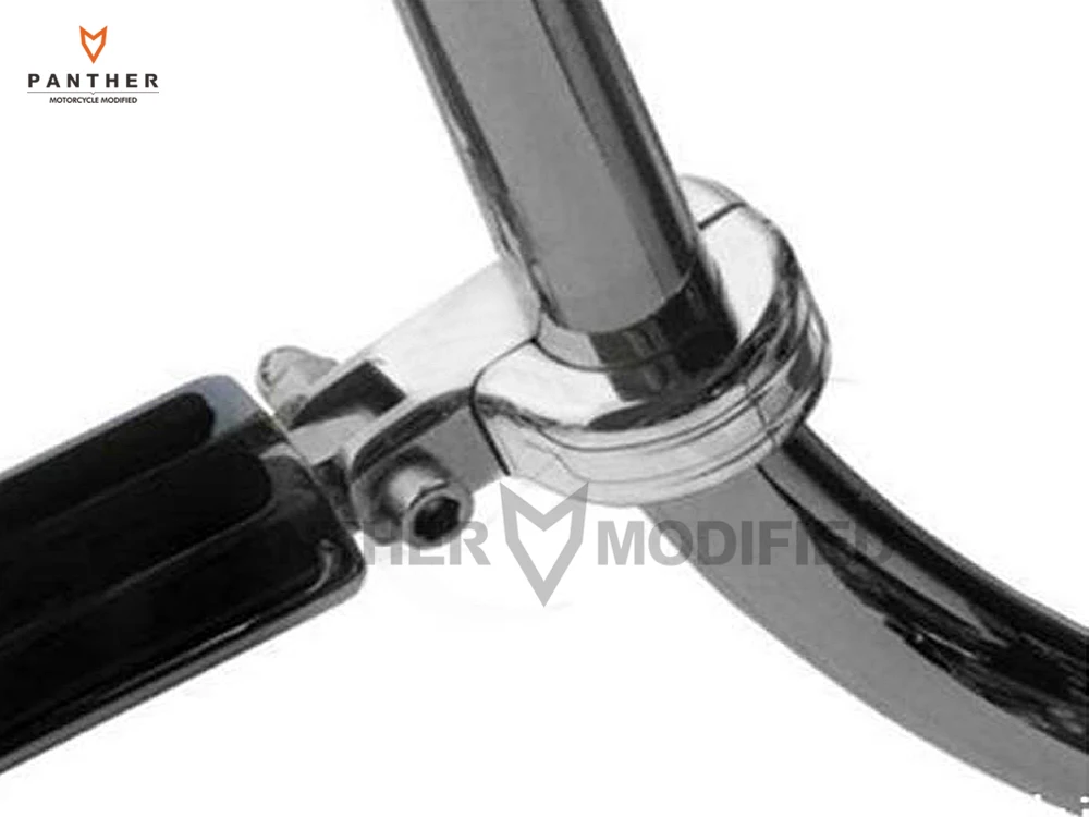 Хромированный мотоциклетный чехол для ног Moto Foot Peg P-Clamp монтажный комплект для Harley защита двигателя 1 1/" 32 мм шоссейный бар