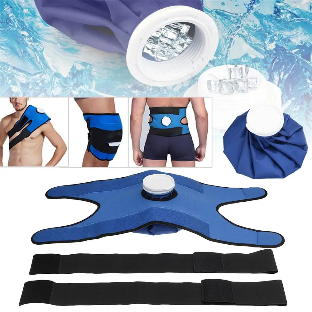 Reusable Ice Pack For Injuries Gel Wrap Hot Cold Therapy Pain Relief with Straps Back Shoulders Waist Refrigerator Cooler Bag | Спорт и
