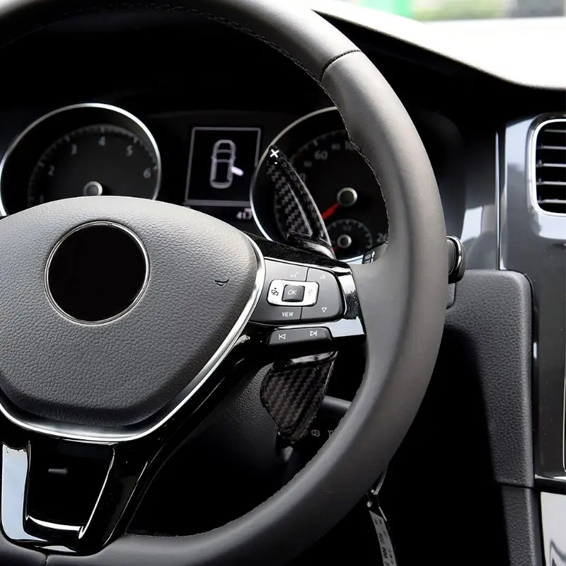 Углеродное волокно рулевое колесо сдвиг весло расширение для Volkswagen Golf 7 R GTI