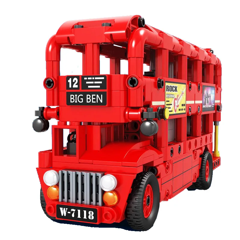 Winner 7118 Technic RC строительные блоки автобусная машина 487 шт. Электрический