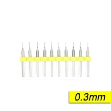  XCAN 10pcs/Set 0.3mm to 1.2mm PCB Mini Drill Bit Tungsten Steel Carbide for Print Circuit Board CNC Drill Bits Machine 