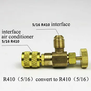 

R410 / R22 Copper Air Conditioning Safety Valve Refrigeration Charging Adapter