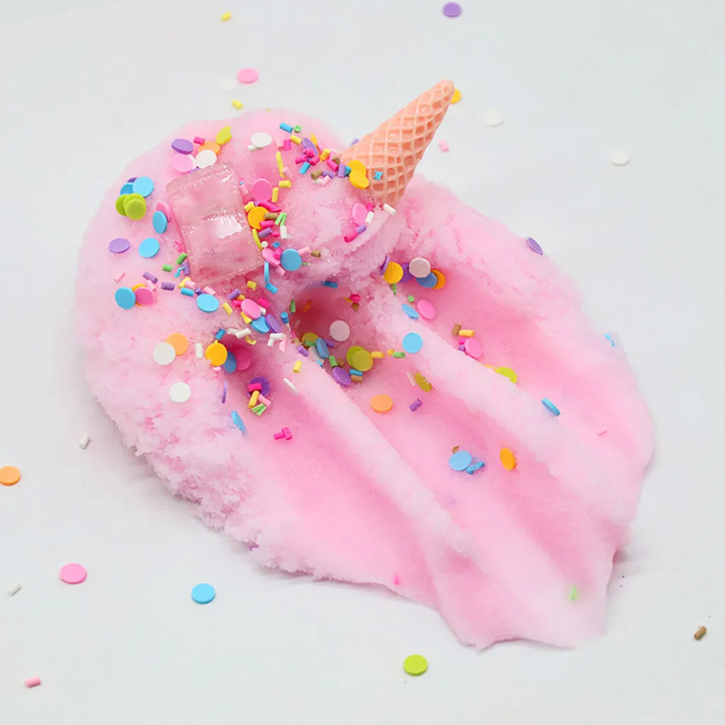 Cotton Candy Cloud Ice Creamcone Slime Swirl Scented-Clay Toys Decompression educational toys for children #A