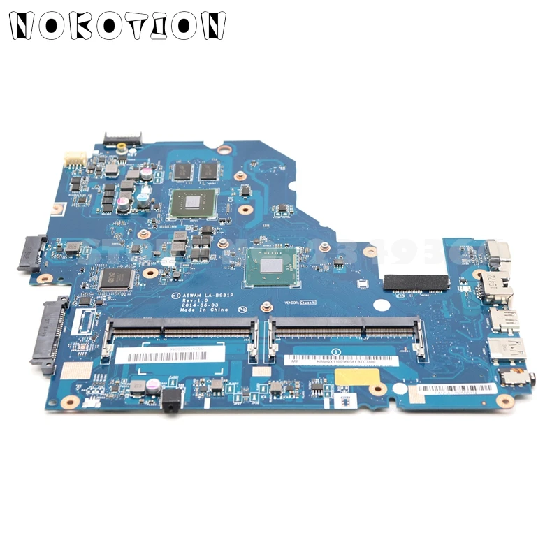 NOKOTION NBMQX11005 NB. MQX11.005 для acer aspire E5-511 E5-511G Материнская плата ноутбука A5WAM LA-B981P DDR3L 820M