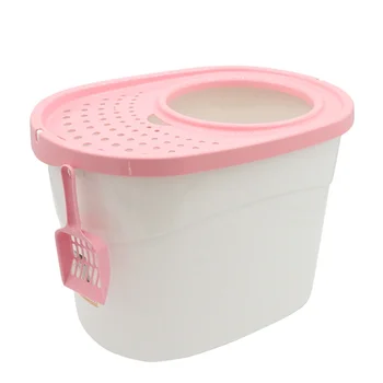 

Cat Sand Basin Dwelling Type Closed Large Cat Toilet Spill Prevention With Sand