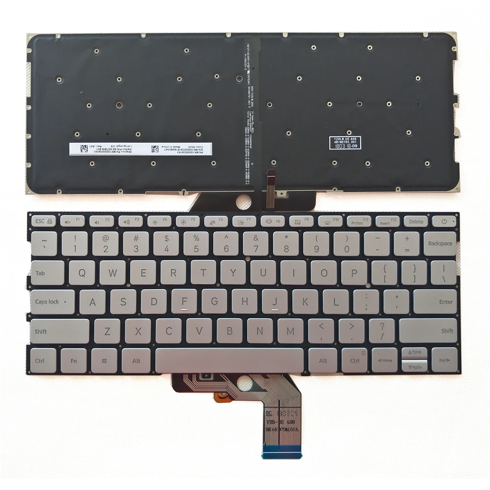 Для клавиатуры xiaomi 13 3 клавиатура US для ноутбука MI notebook Air с подсветкой P/N:MK10000039161