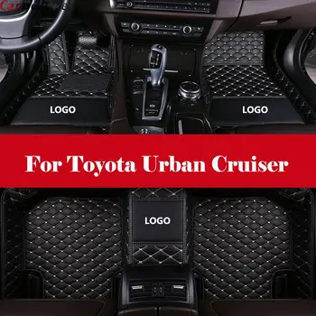 

Automotive interior Double layer Carpet Car Floor Mats Front& Rear Liner Leather Auto Mats For Toyota Urban Cruiser