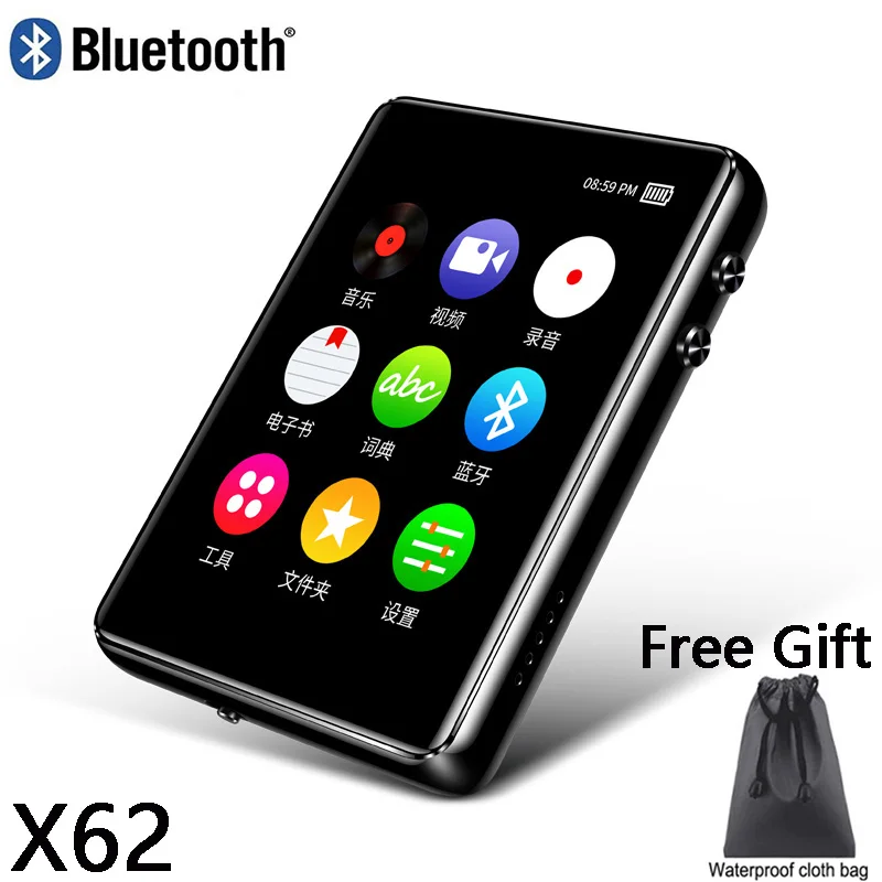 Bluetooth 5 0 MP4 плеер 8 ГБ 16 32 64 Гб 2 4 дюймов полный сенсорный экран FM радио Запись