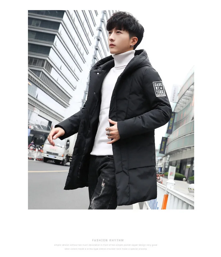 MEN'S Cotton-padded Coat New Style Korean-style Trend Men'S Wear down Jacket Cotton-padded Clothes Winter Coat Men'S Wear B