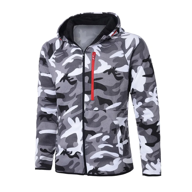 Zipper Coat 01 Мужские свитера для бега, военные толстовки с капюшоном, тренировочный свитер, камуфляжные пуловеры для спортзала, фитнеса, спортивная одежда для мужчин - Цвет: Zipper Coat 01