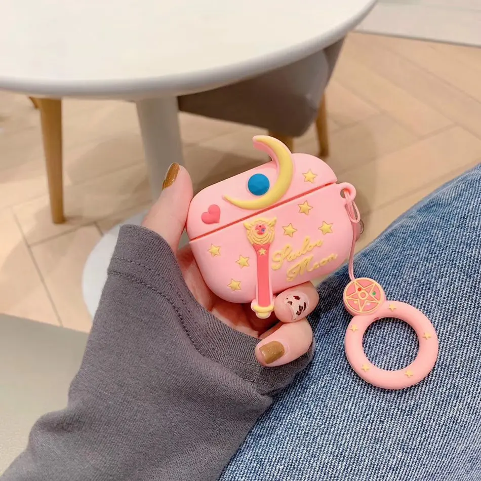 Для AirPods Pro Чехол 3D милая собака корги утка тост наушники Kawaii чехол для AirPods Pro 3 Мягкий защитный чехол с брелком - Цвет: Magic Wand