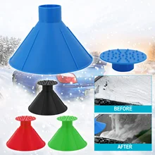 

Car Magic Snow Remover Auto Front Glass Ice Frost Scraper Brush Window Windshield Remover Tool Oil Funnel Shovels Deicing Cone