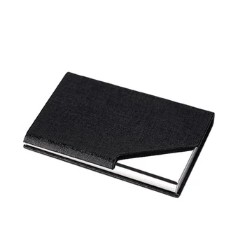 

Portable Stainless Steel and Leather Business Name Card Holder Credit Card Case Box Organizer (Red)