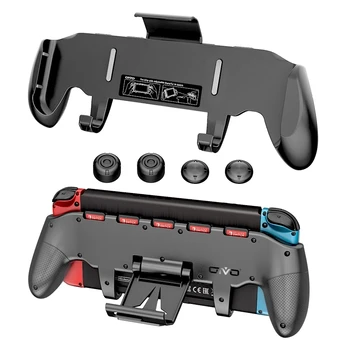 

Switch Grip Holder Adjustable Stand Handle Asymmetrical Controller Holder 5 Card Storage for Nintend Switch kit with Key Cap