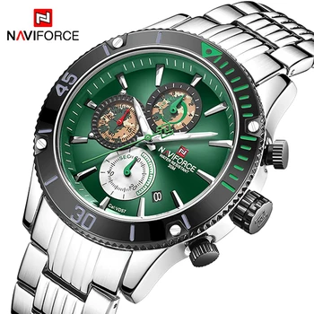 

New NAVIFORCE Mens Watches Army Military Sports Wrist Watch Men Waterproof Date Chronograph Green Quartz Clock Relogio Masculino