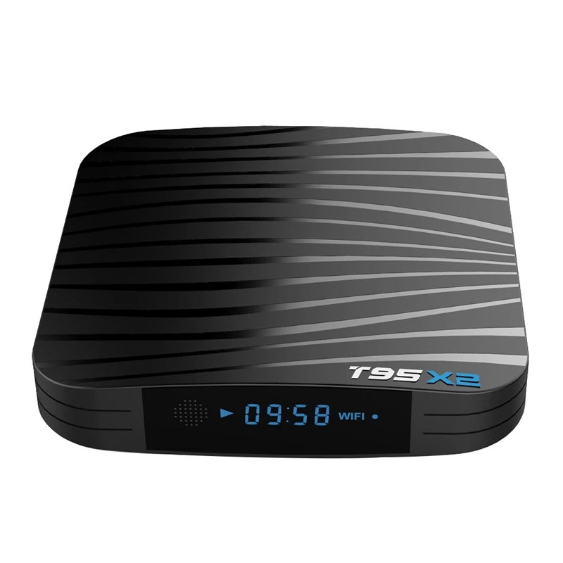 T95X2 Смарт ТВ приставка Android 8,1 Amlogic S905X2 четырехъядерный H.265 4K Youtube медиаплеер телеприставка T95 X2
