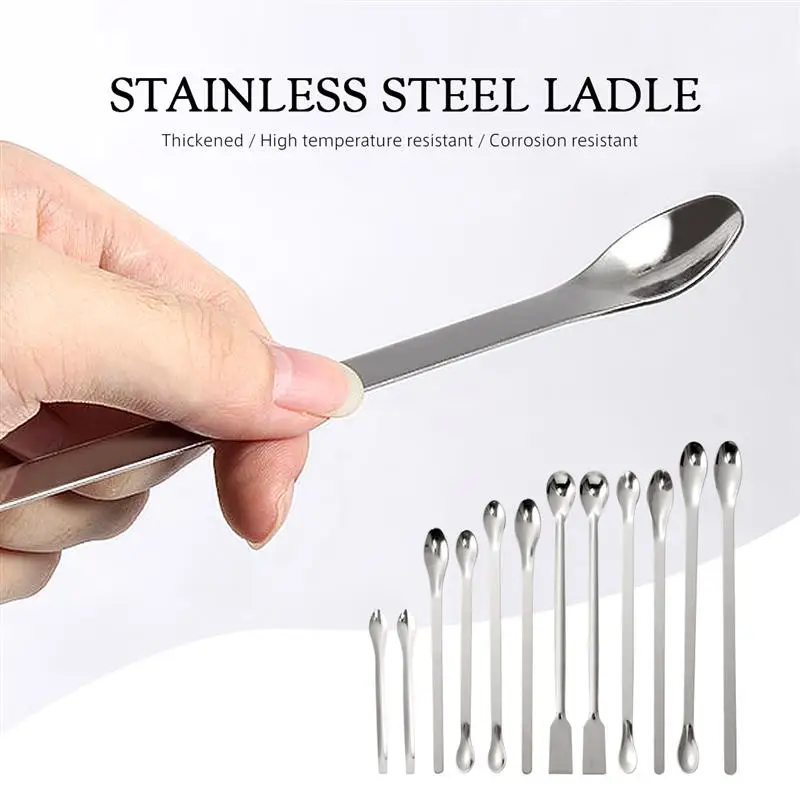 Stainless Steel Medicine Measuring Milligram Measuring Thickened Stainless Spoons 12PCS stainless steel spoon