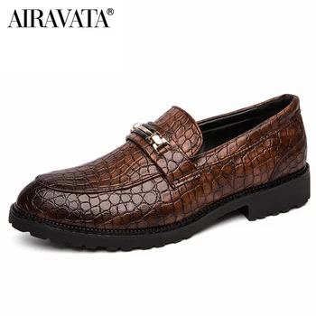 

Men Loafers Fashion Business Leather Shoes Slip on Leisure Casual Shoes
