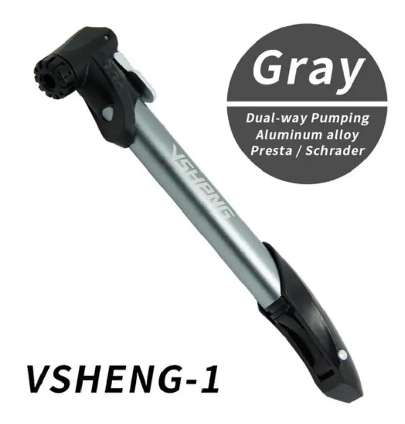 Gray Велосипедный насос VSheng воздушный насос для шин для воздушный насос для велосипеда с манометром 300PSI высокого давления MTB Горный насос для шоссейного велосипеда - Цвет: Gray