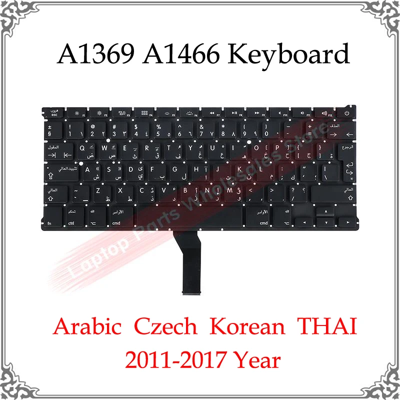 Tastiera Per Laptop Originale Ar Cz Uk Versione Usa Per Macbook Air A1369 A1466 Tastiere Coreane Arabe Tailandesi Cechi 2011-2017 Anno