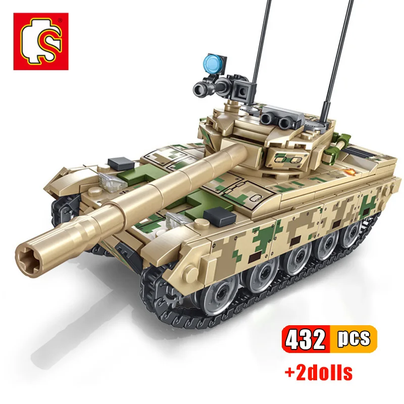 

SEMBO 432pcs Military Capital Main Tank Model Building Blocks Model sets Technic WW2 German Army Weapon Bricks Children Boy Toy