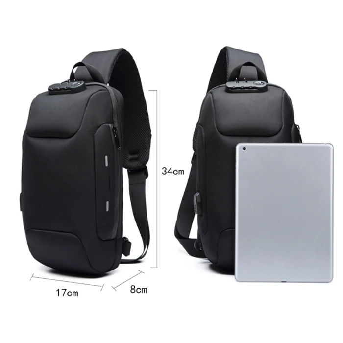 Мужской рюкзак с защитой от краж с 3-цифровой замок на плечо сумка, водонепроницаемый рюкзак для школы Mochila Feminina