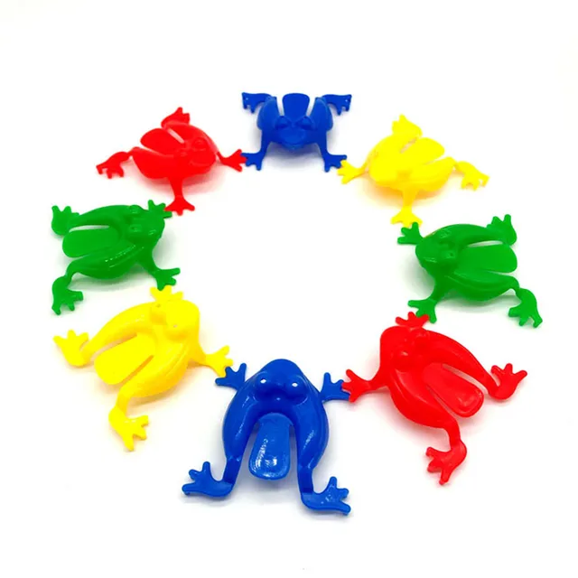 5/10 Pcs Jumping Frog Bounce Fidget Toys For Kids Novelty Assorted  Stress Reliever Toys For Children Birthday Gift Party Favor 2