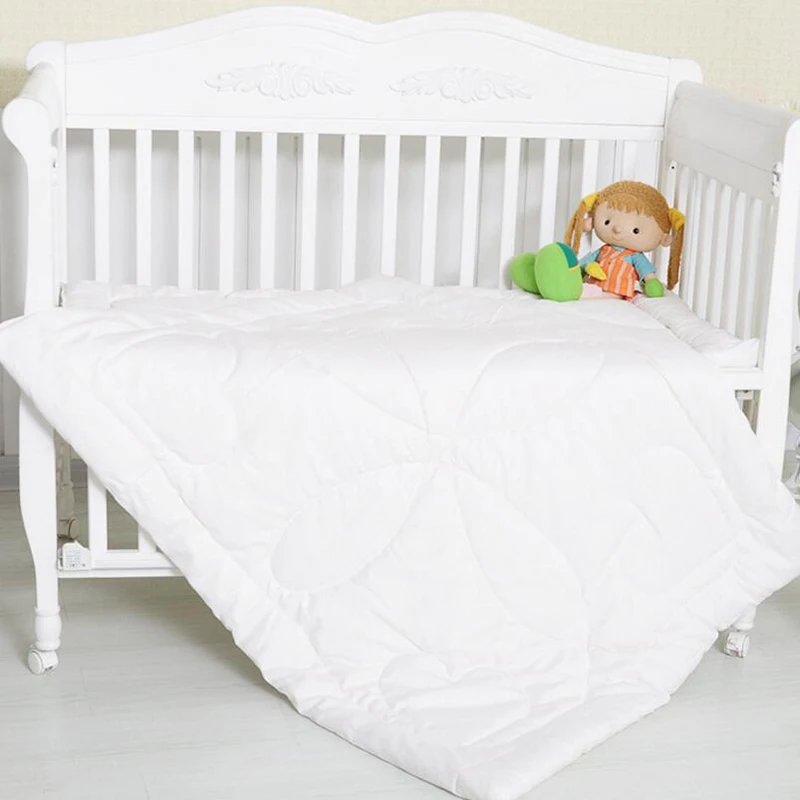 Newborn  Quilt Cotton Bedding quilt kids Bedding Pure white baby Cot Crib Quilt bedclothes Breathable soft Nursery