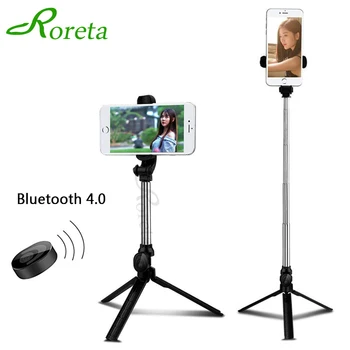 

Roreta Wireless Bluetooth Selfie Stick Portable Handheld Monopod Foldable Mini Tripod With Shutter Button For Iphone IOS Android