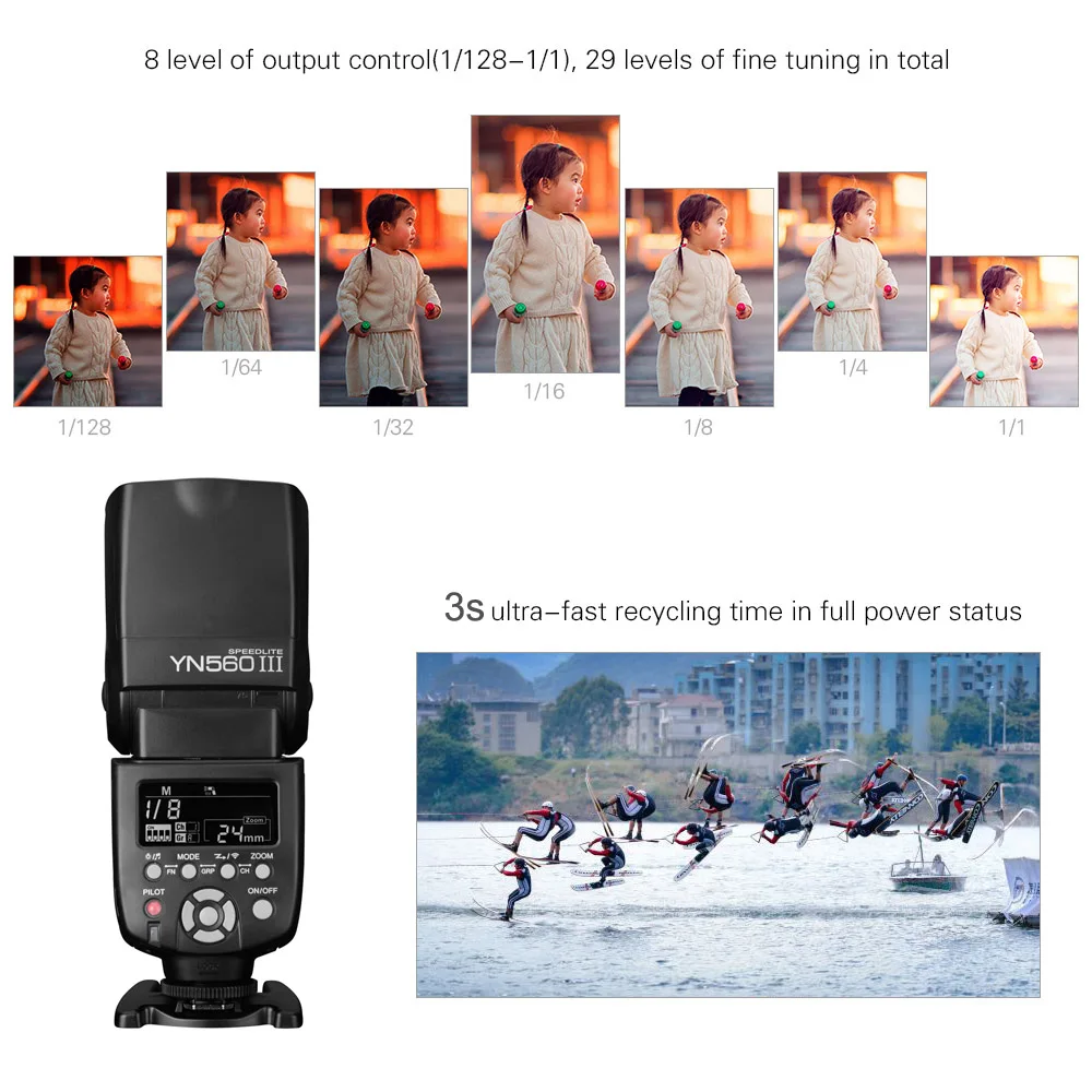 On Camera Flash Camera Flash YONGNUO YN560 III Universal 2.4G Wireless Speedlite Flash On-camera Speedlight GN58 High Speed Recycling for Canon Nikon DSLR