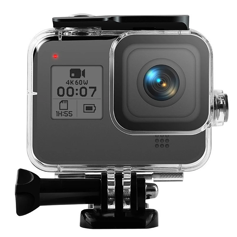 45 м подводный водонепроницаемый чехол для GoPro Hero 8, Черный Защитный корпус для экшн-камеры GoPro 8, аксессуары