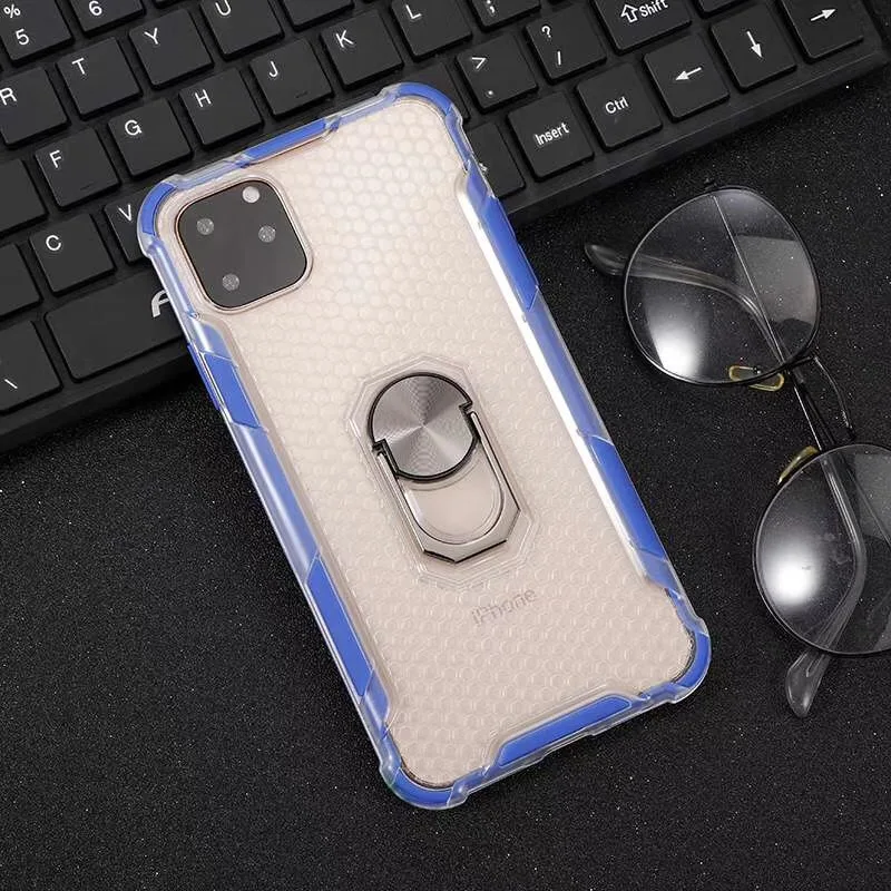 HOKEJ, высококачественный Двухцветный ТПУ чехол для iPhone 11 11por/iPhone 7/8/xs/XR/xs MAX/iPhone 11por MAX задняя крышка для телефона - Цвет: Небесно-голубой