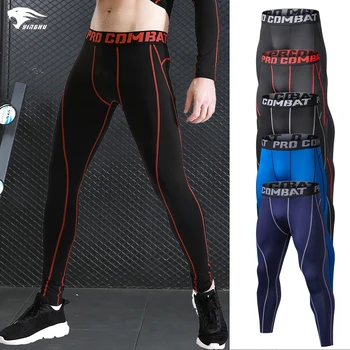 

YINGHU New Men Running Tights Compression Sports Leggings Gym training jogging Fitness Long Pants Men's Sport Underwear